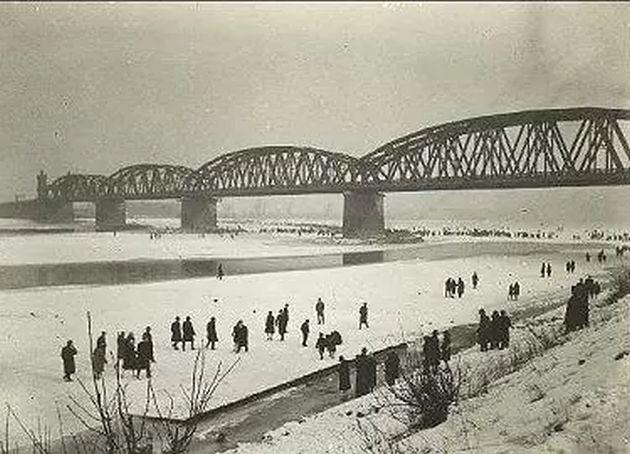 Savski most, zima 1929, jedna od najhladnijih zima XX. stoljeća u Zagrebu